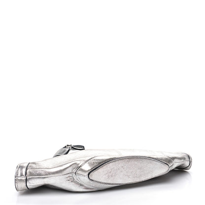 Alexander McQueen Metallic Lambskin De Manta Clutch Silver 4 of 10