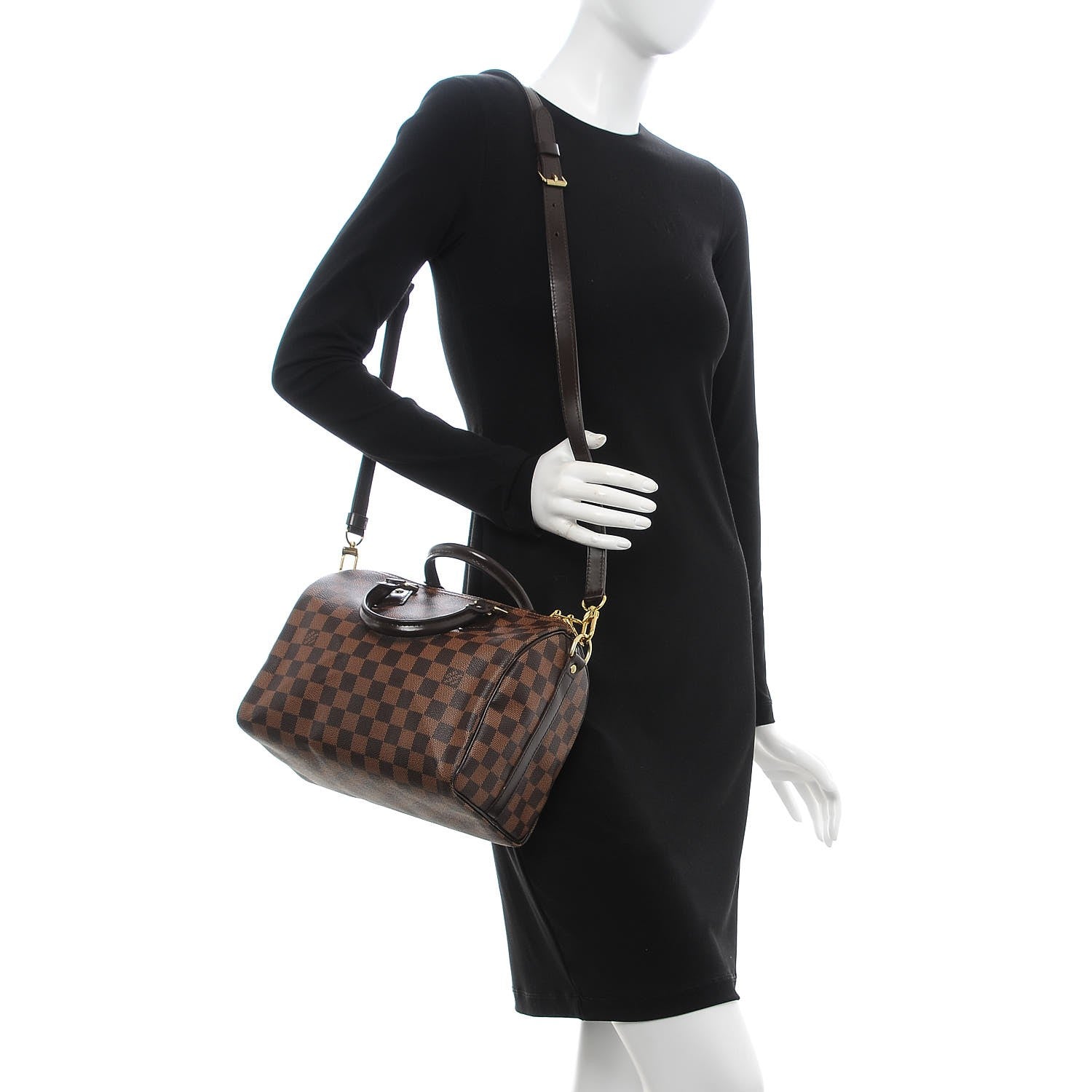Louis Vuitton Damier Ebene Speedy Bandouliere 25 3 of 10