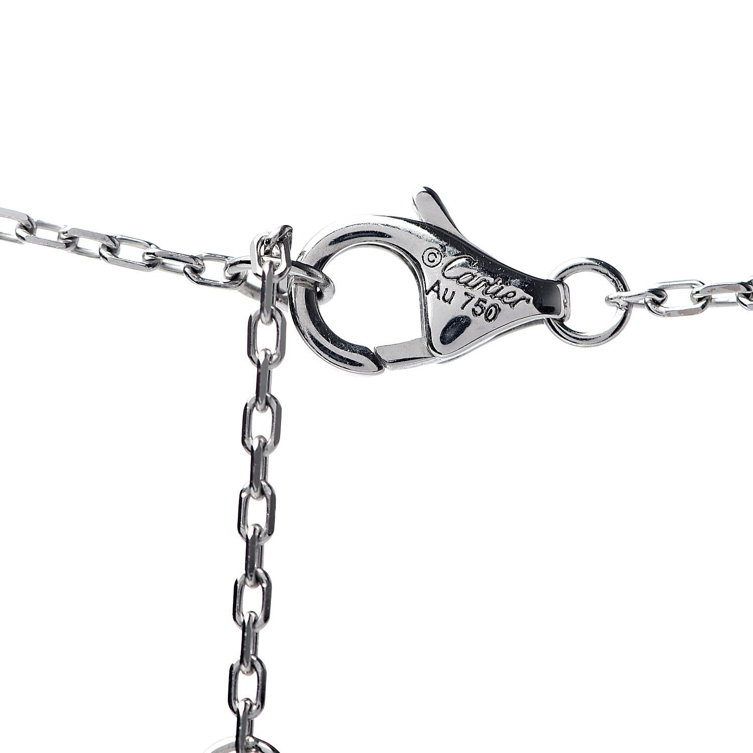 Cartier 18K White Gold Diamond Juste Un Clou Paved Pendant Necklace 6 of 6