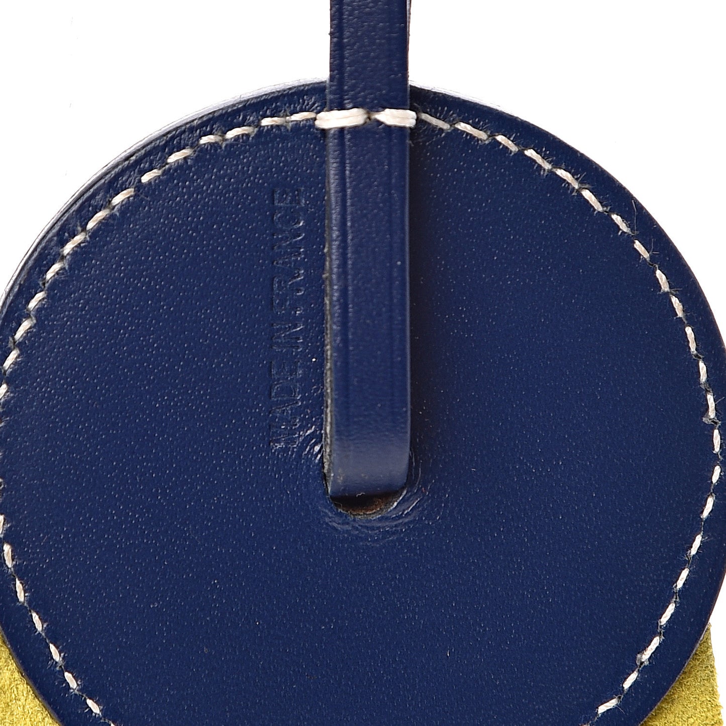 Vache Hunter Milo Lambskin Paddock Flot Bag Charm Bleu Saphir Lime Malachite