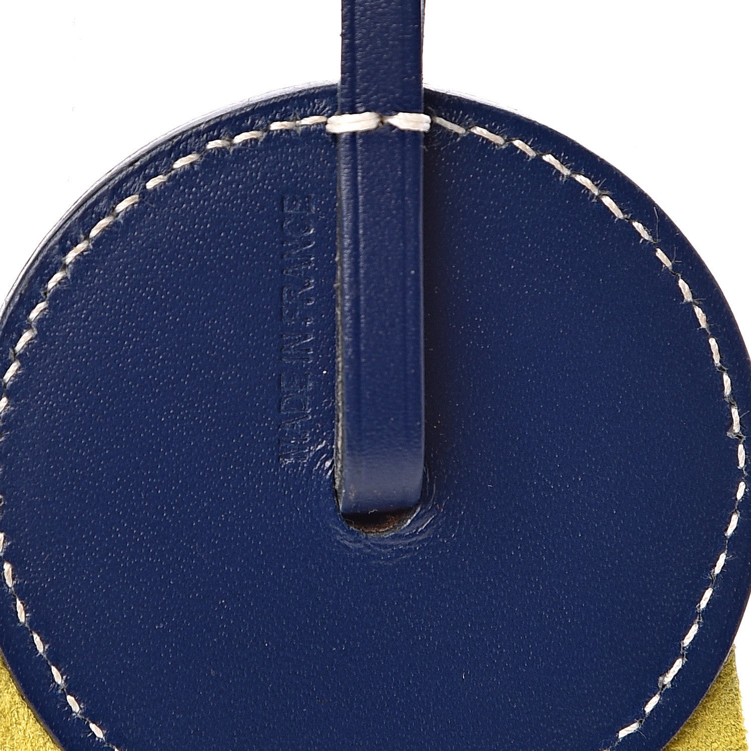 Hermes Vache Hunter Milo Lambskin Paddock Flot Bag Charm Bleu Saphir Lime Malachite 3 of 4