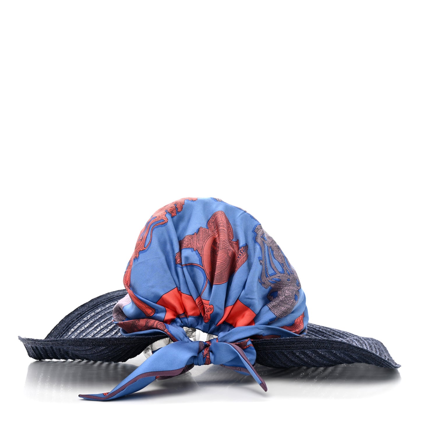 Straw Silk Scarf Chapeau Hat