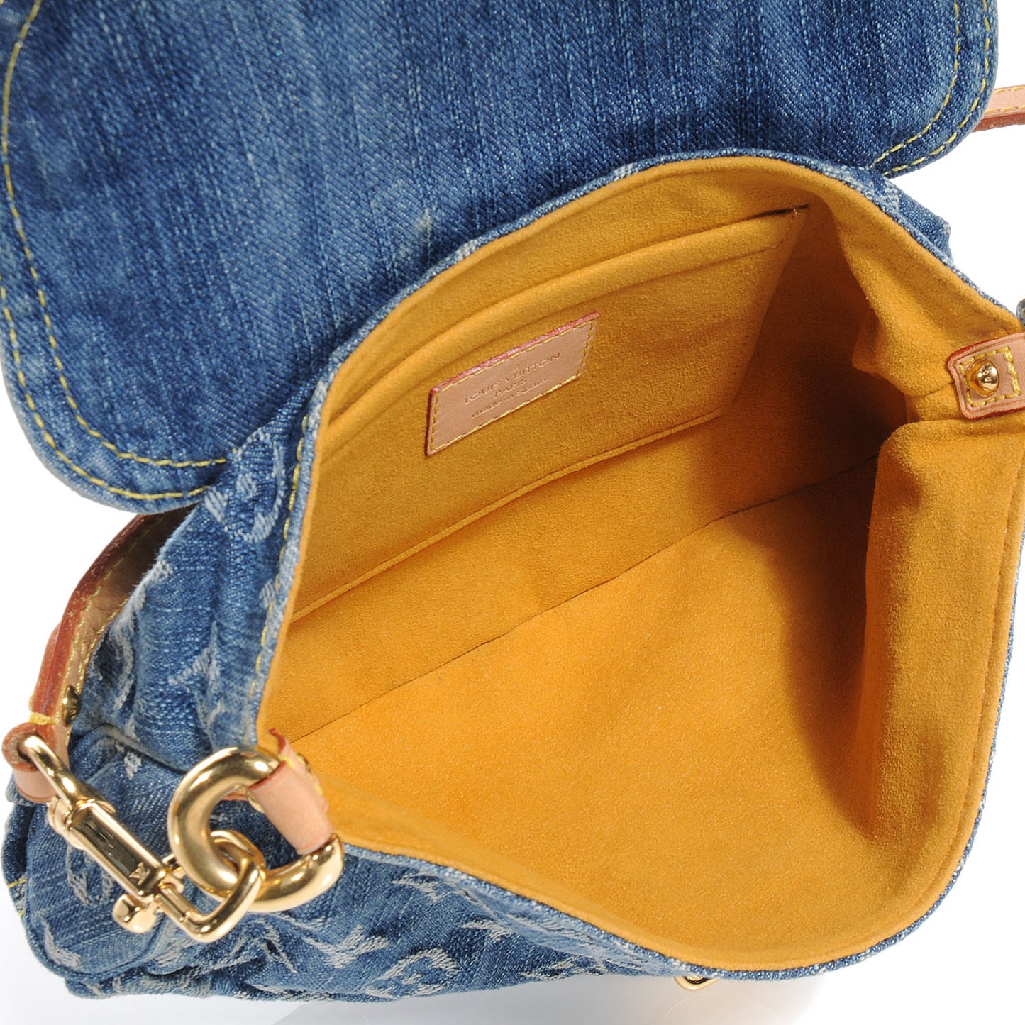 Monogram Denim Mini Pleaty Blue