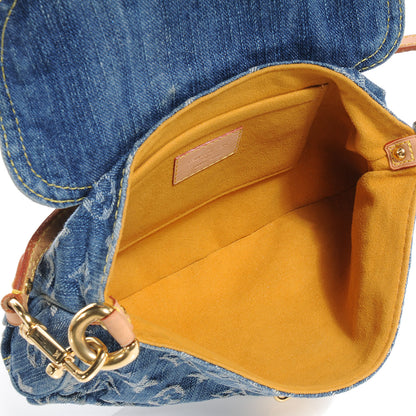 Louis Vuitton Monogram Denim Mini Pleaty Blue 5 of 7