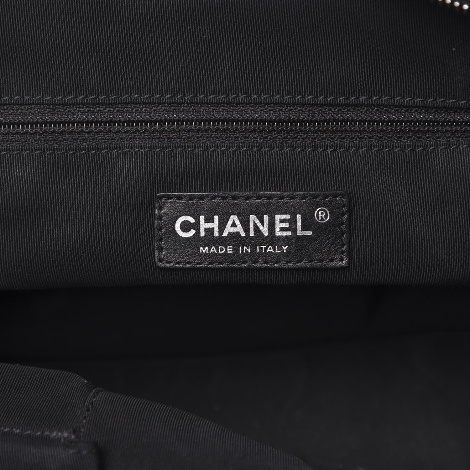 Chanel Iridescent Calfskin Chic Quilt Bowling Bag Black 6 of 14
