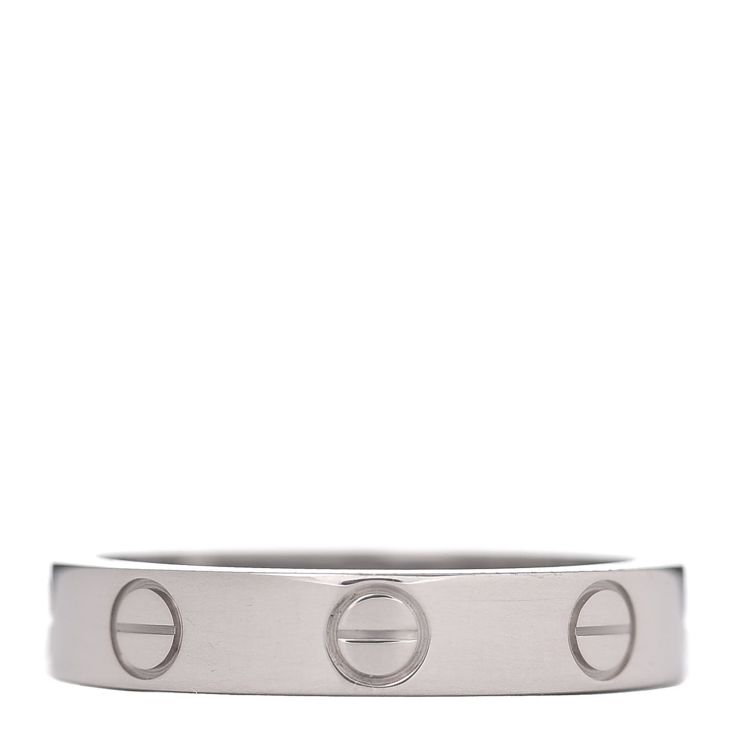 18K White Gold 3.5mm LOVE Wedding Band Ring 50 5.25