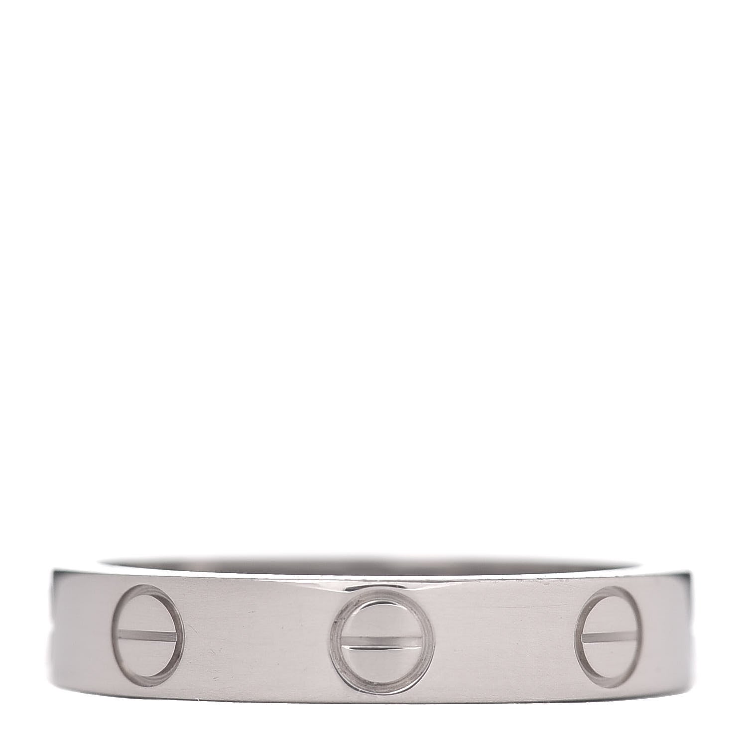 Cartier 18K White Gold 3.5mm LOVE Wedding Band Ring 50 5.25 3 of 4