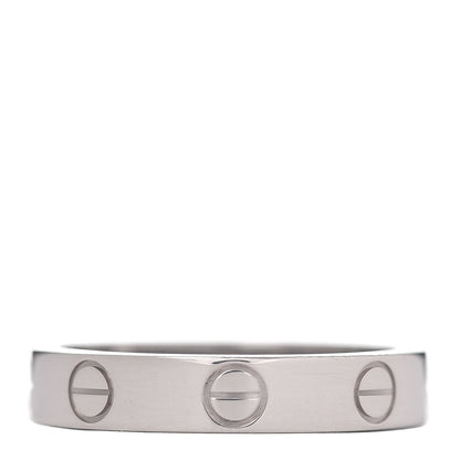 Cartier 18K White Gold 3.5mm LOVE Wedding Band Ring 50 5.25 3 of 4