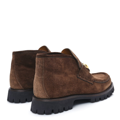 Gucci Suede Horsebit Ankle Boots 37.5 Washed Brown 4 of 9