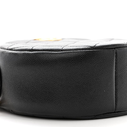 Chanel Caviar Quilted Small Round Bag With Chain Black 9 of 11