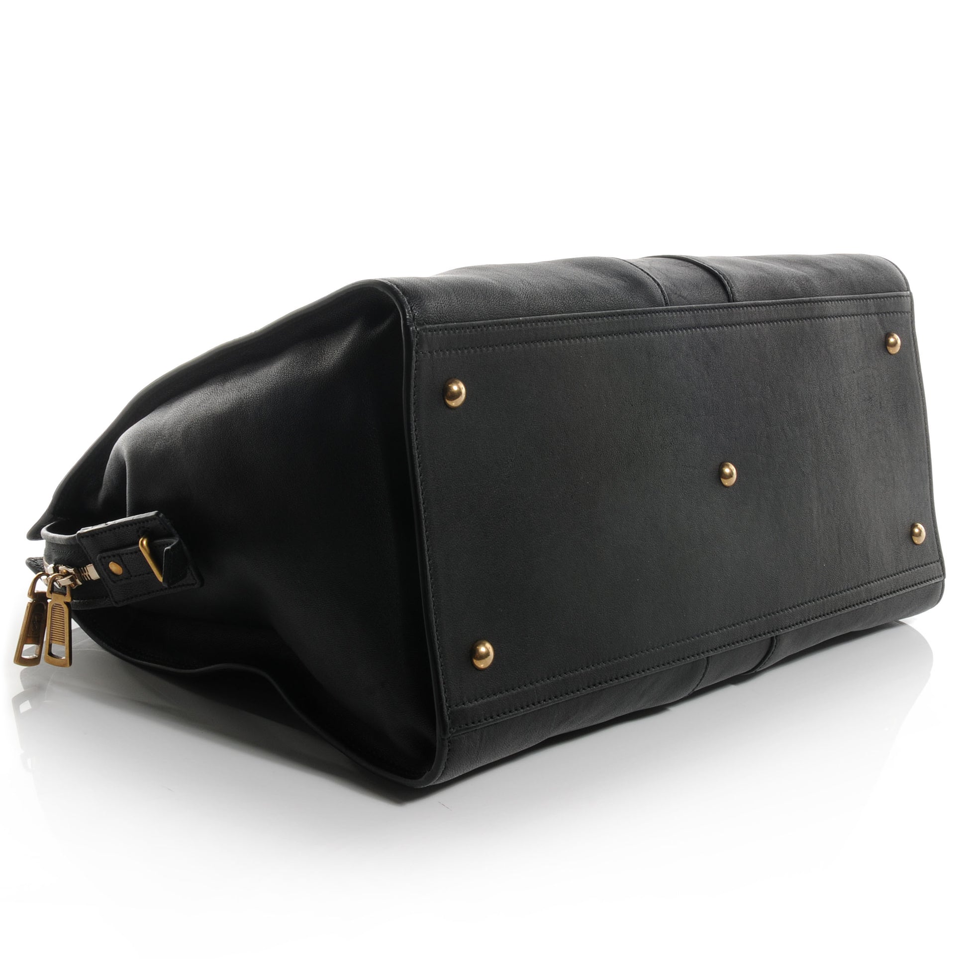 Saint Laurent Leather Large Cabas Chyc Black 4 of 9