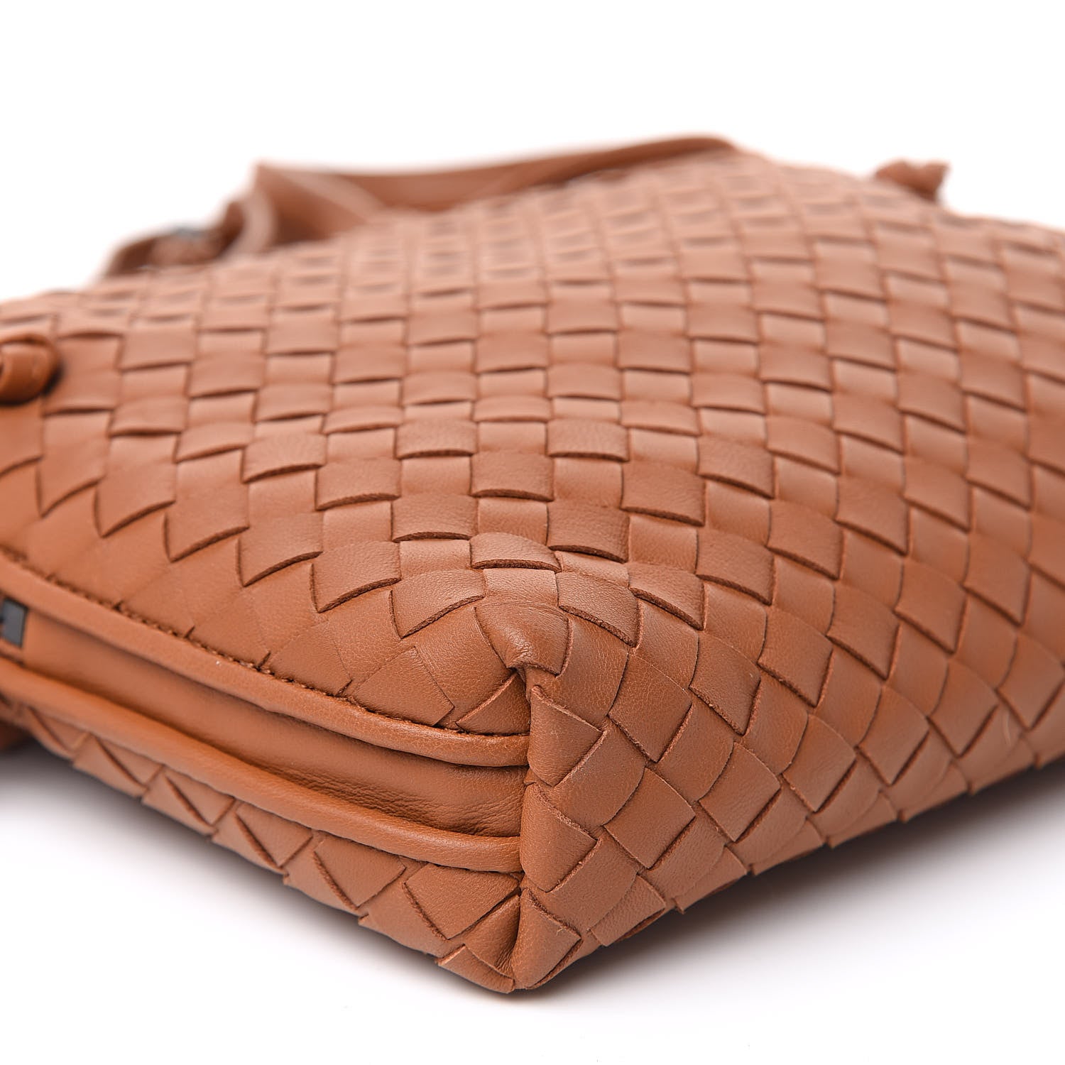Bottega Veneta Nappa Intrecciato Pillow Crossbody Messenger Dark Calvados 9 of 11