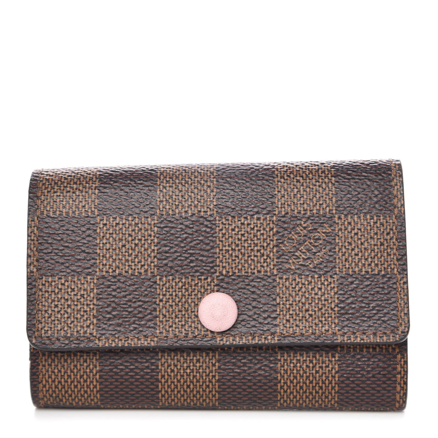 Damier Ebene Multicles 6 Key Holder Rose Ballerine