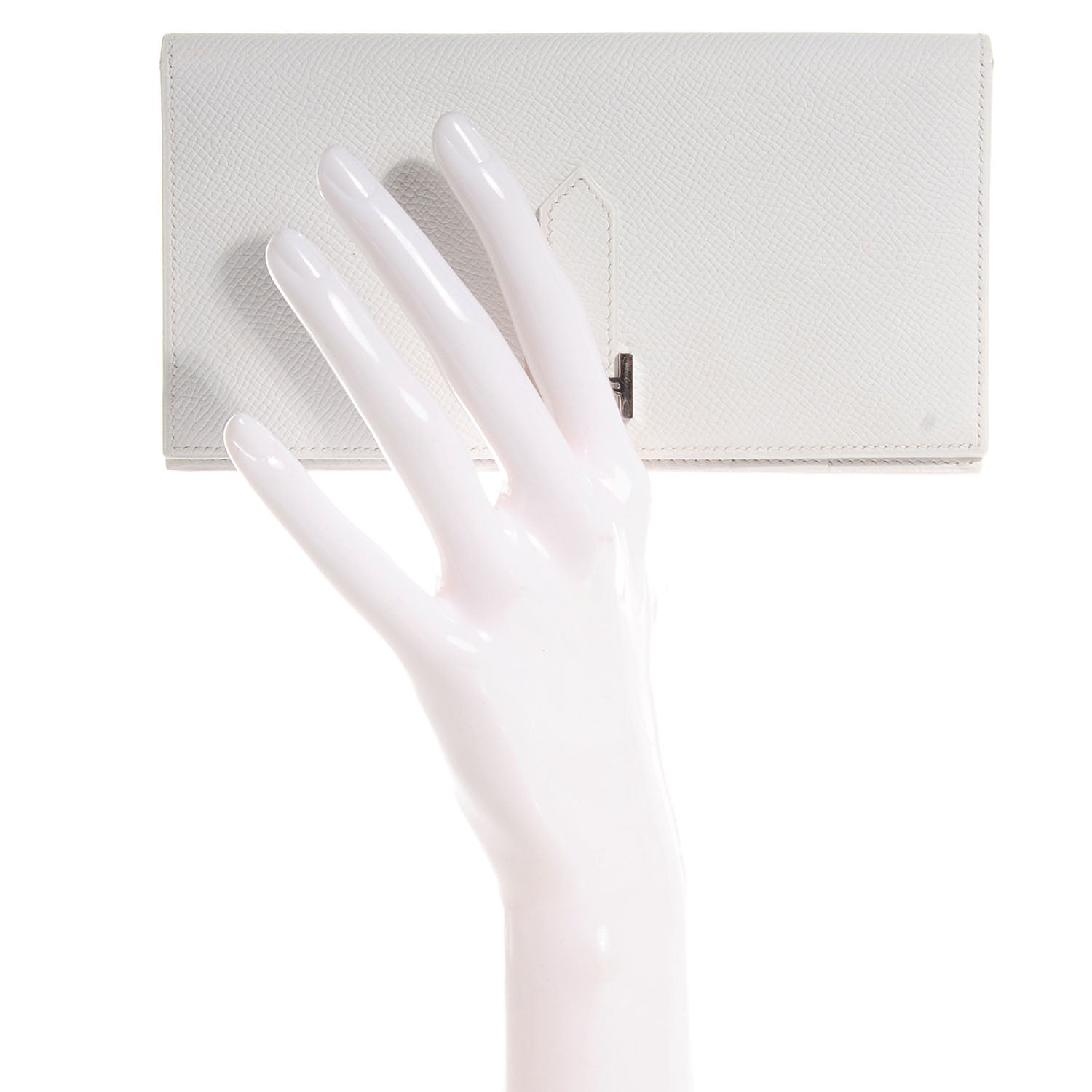 Hermes Epsom Bearn Gusset Wallet White 2 of 9