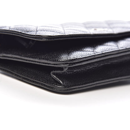 Chanel Caviar Quilted Wallet On Chain WOC Black 9 of 12