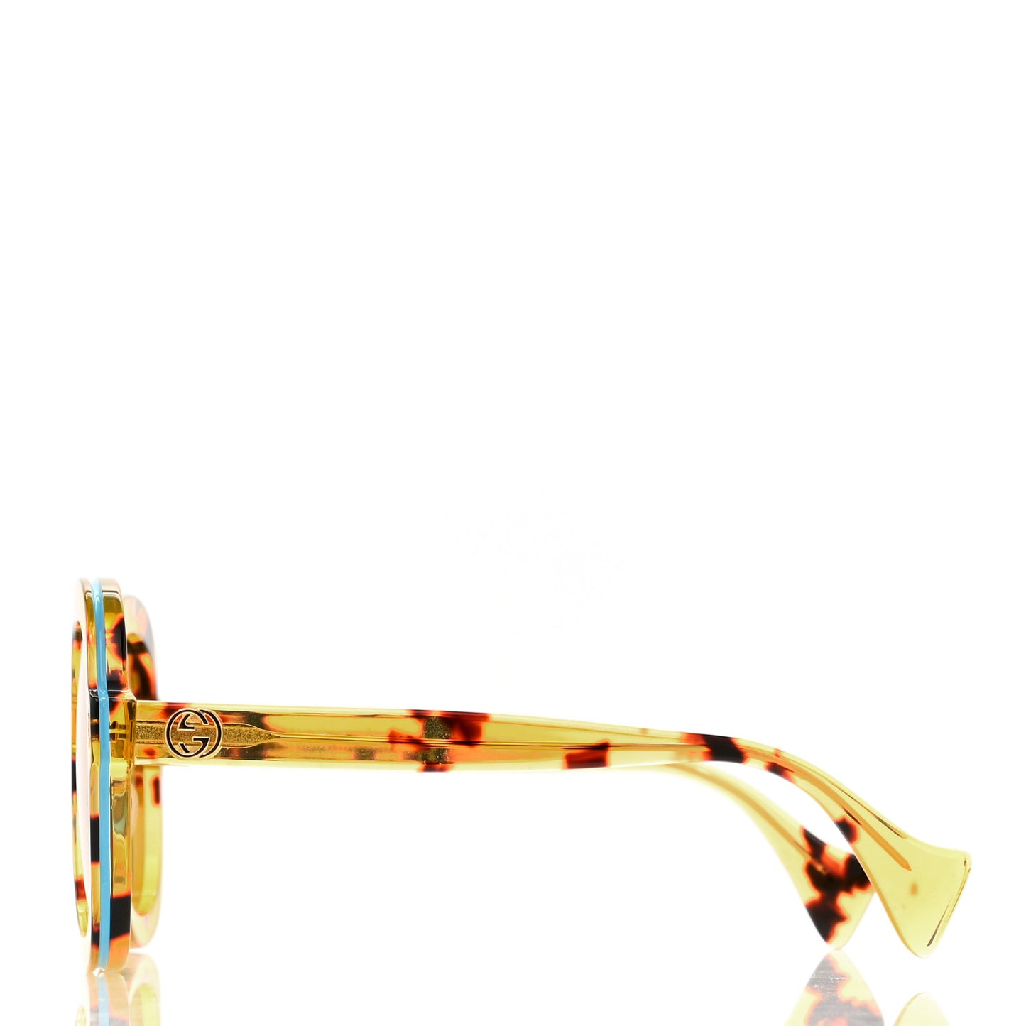 Acetate Round Frame Sunglasses GG1240S Tortoise