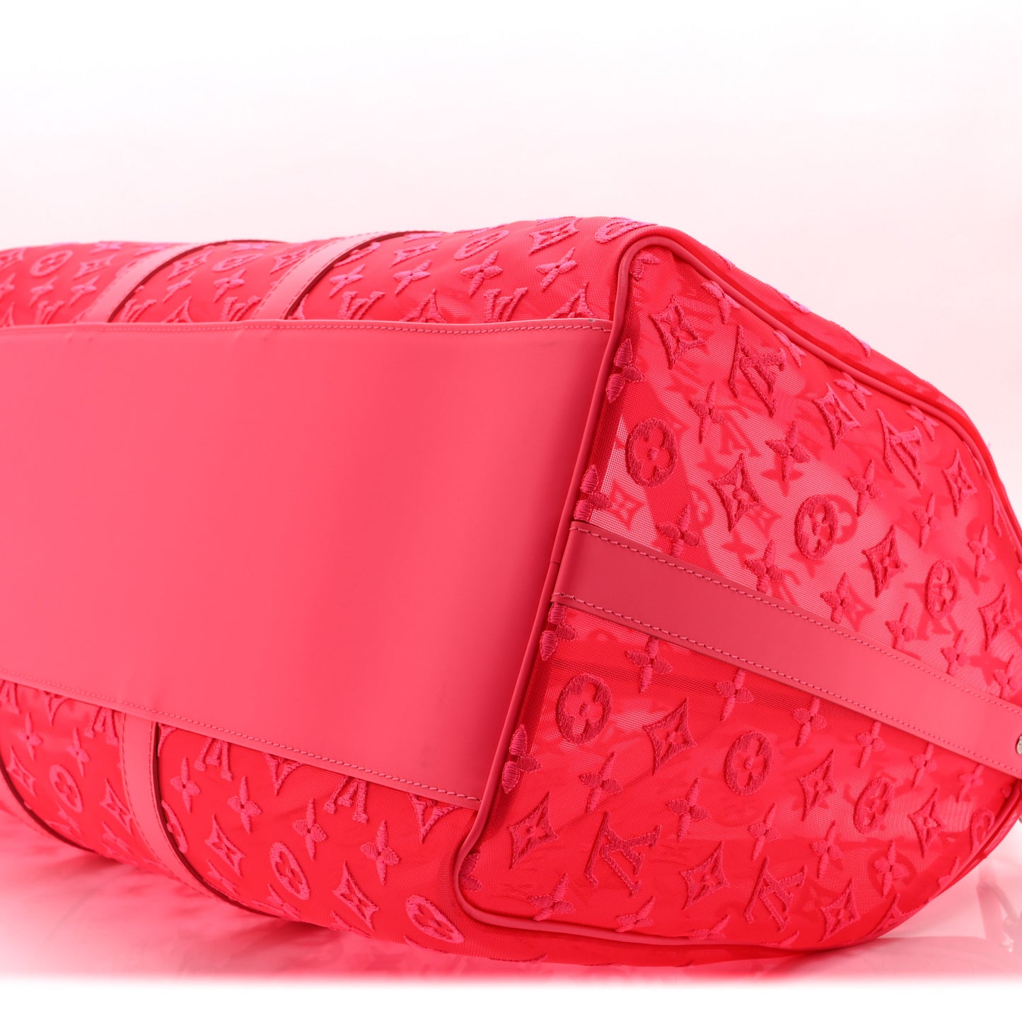 Monogram Fluo See Through Keepall Bandouliere 50 Rose