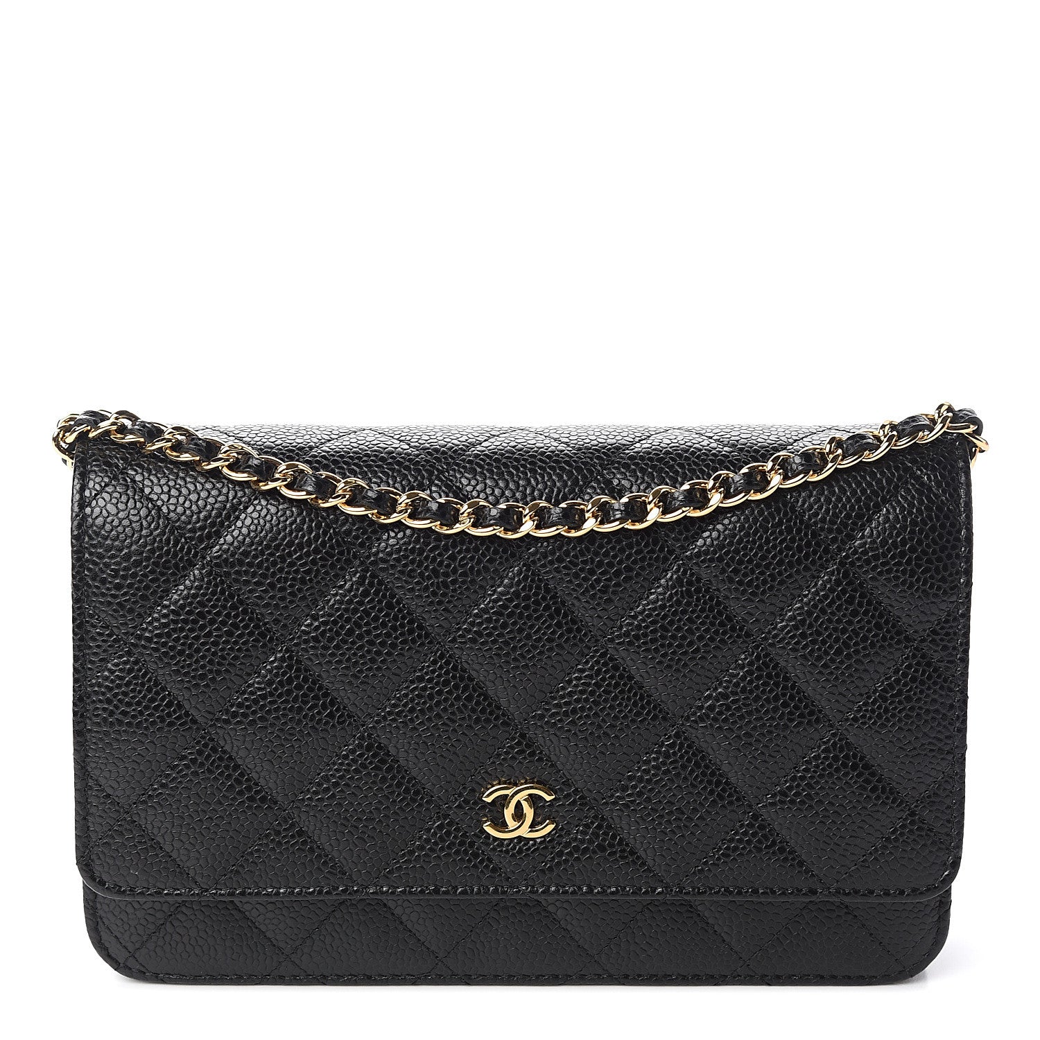 Chanel Caviar Quilted Wallet On Chain WOC Black 1 of 10
