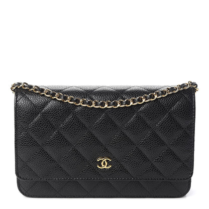 Chanel Caviar Quilted Wallet On Chain WOC Black 1 of 10