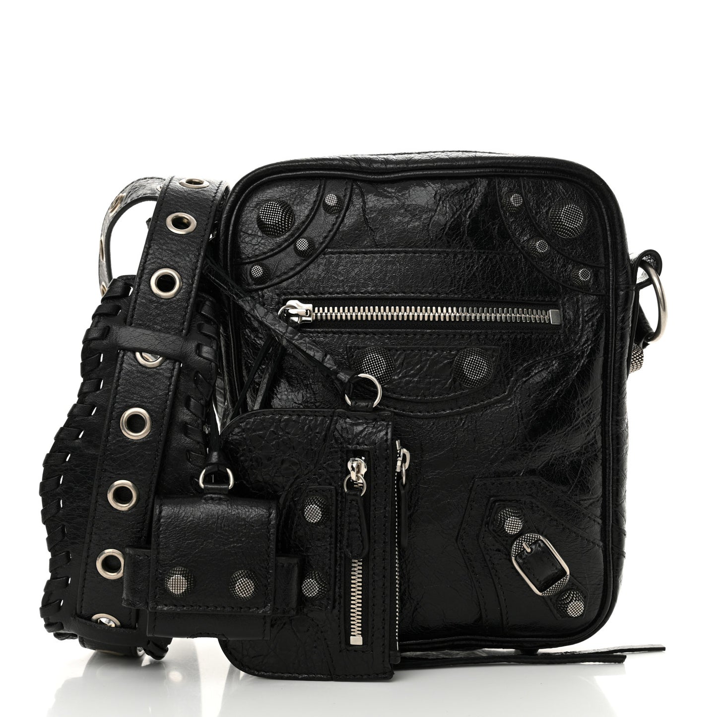 Agneau Arena Le Cagole Crossbody Bag Black