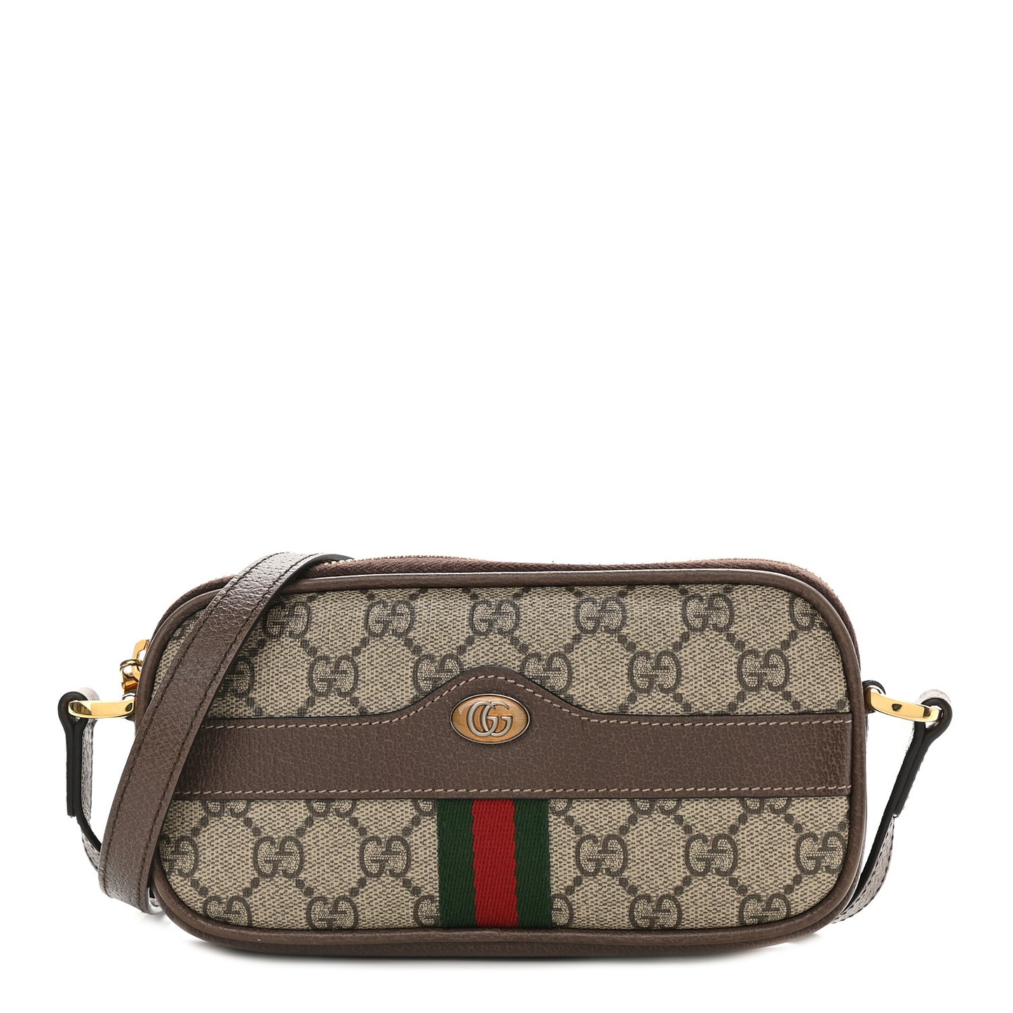 GG Supreme Monogram Web Mini Ophidia GG Bag Brown