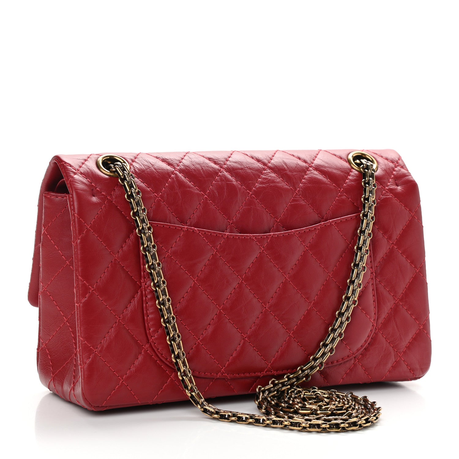 Chanel Aged Calfskin Quilted 2.55 Reissue 225 Flap Red 3 of 10