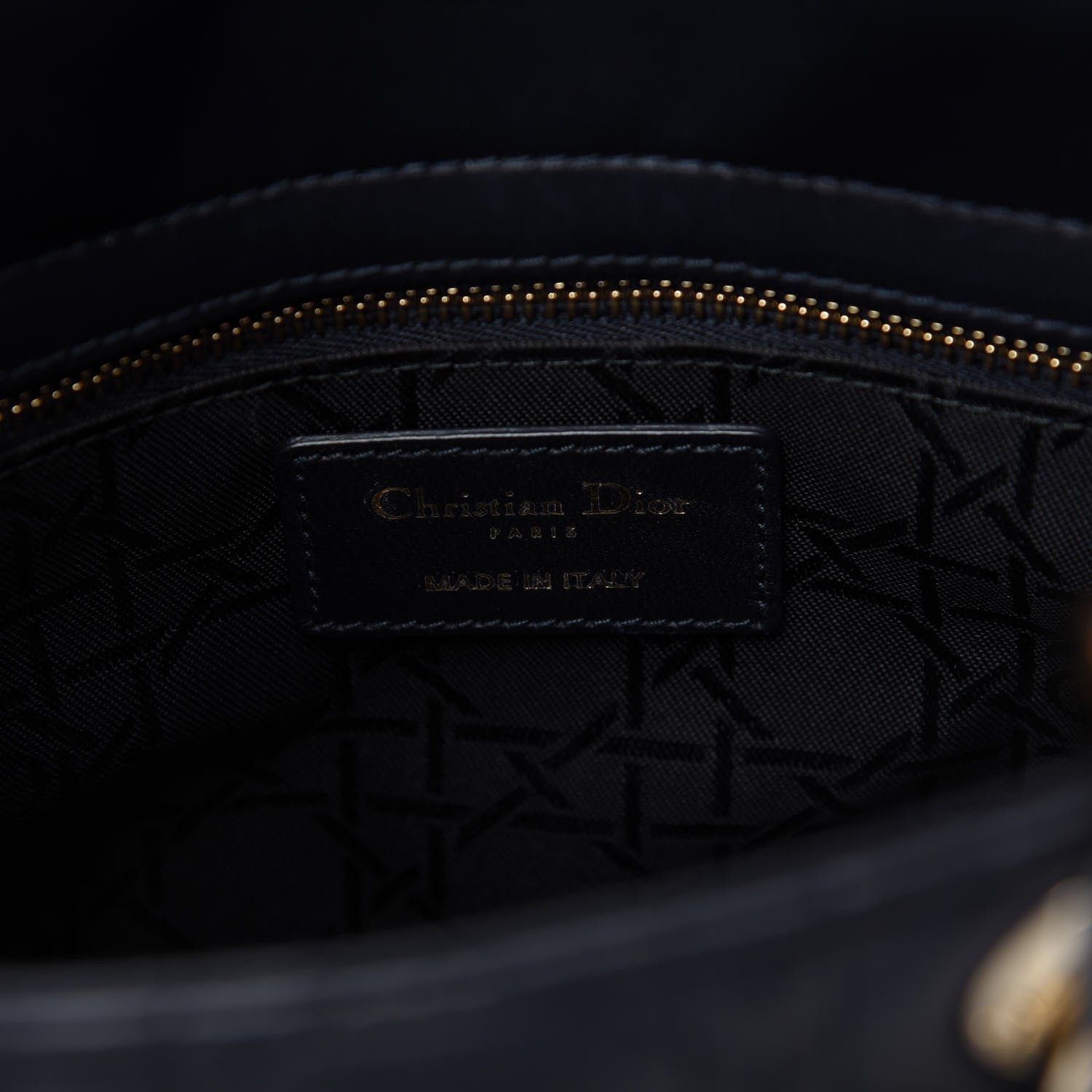 Christian Dior Lambskin Cannage Small Lucky Badges My Lady Dior Navy 8 of 9