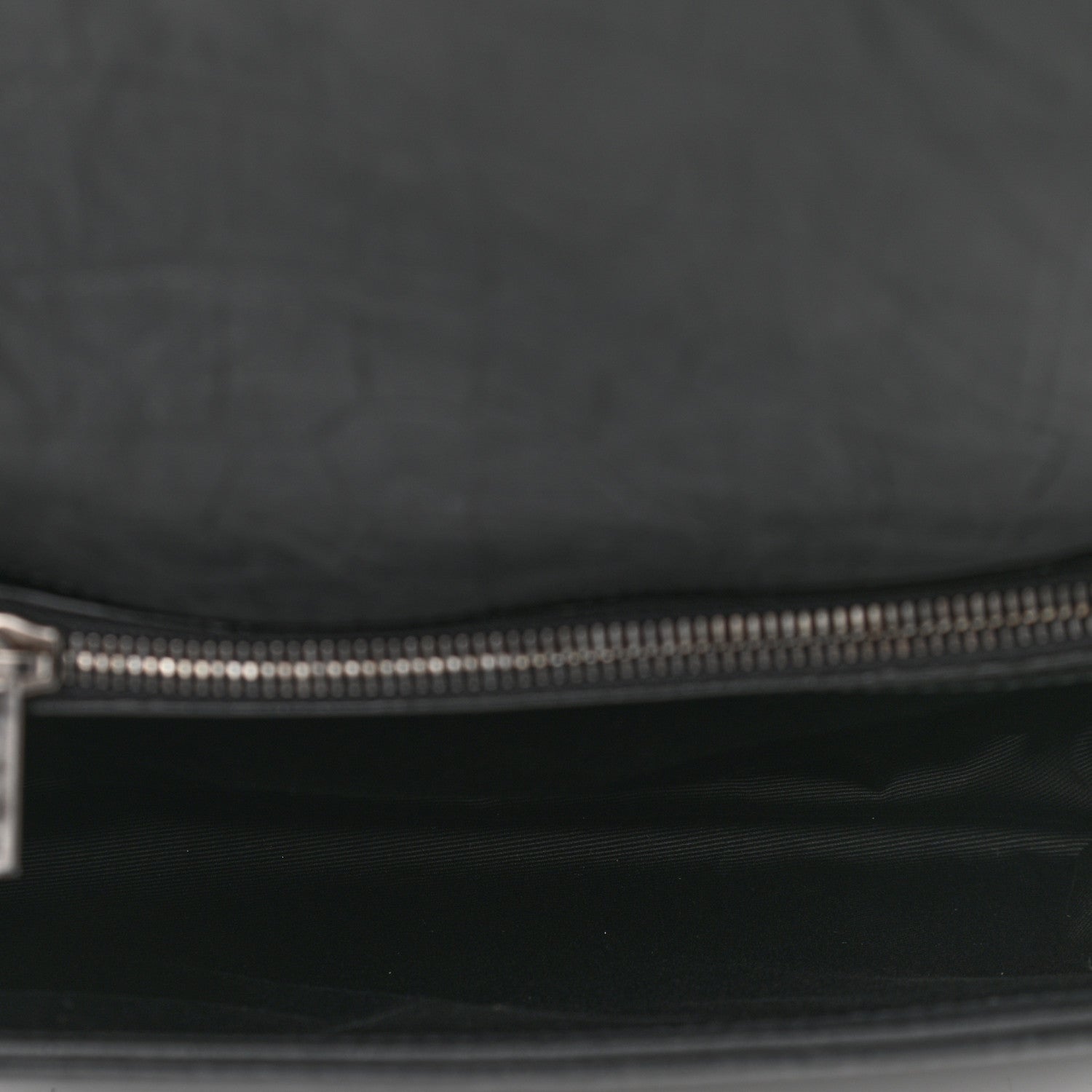 Saint Laurent Calfskin Crocodile Embossed Medium West Hollywood Monogram Fold-Over Grey 5 of 10