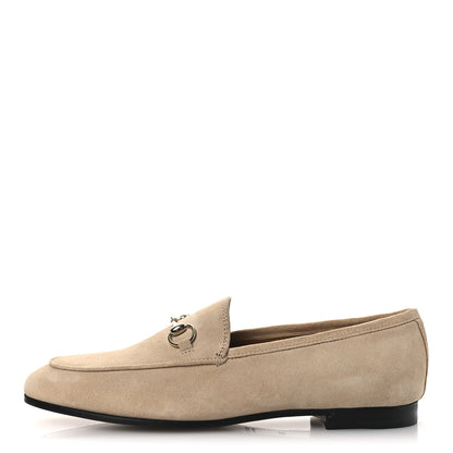 Gucci Suede Horsebit Womens Jordaan Loafers 39.5 Pink Sand 1 of 11