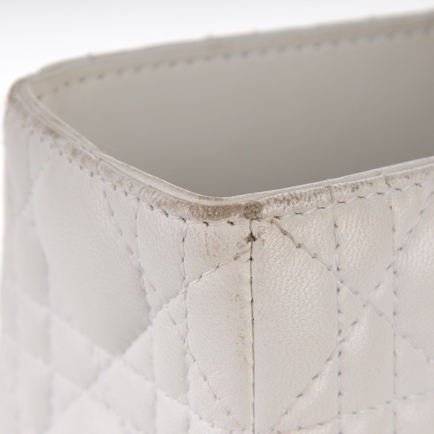 Christian Dior Lambskin Cannage Large Lady Dior White 9 of 9