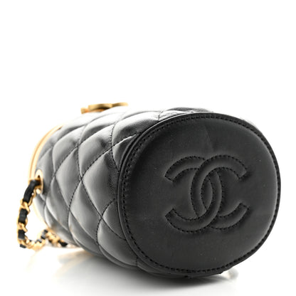 Chanel Lambskin Quilted Mini Crown Box Bag Black 4 of 12