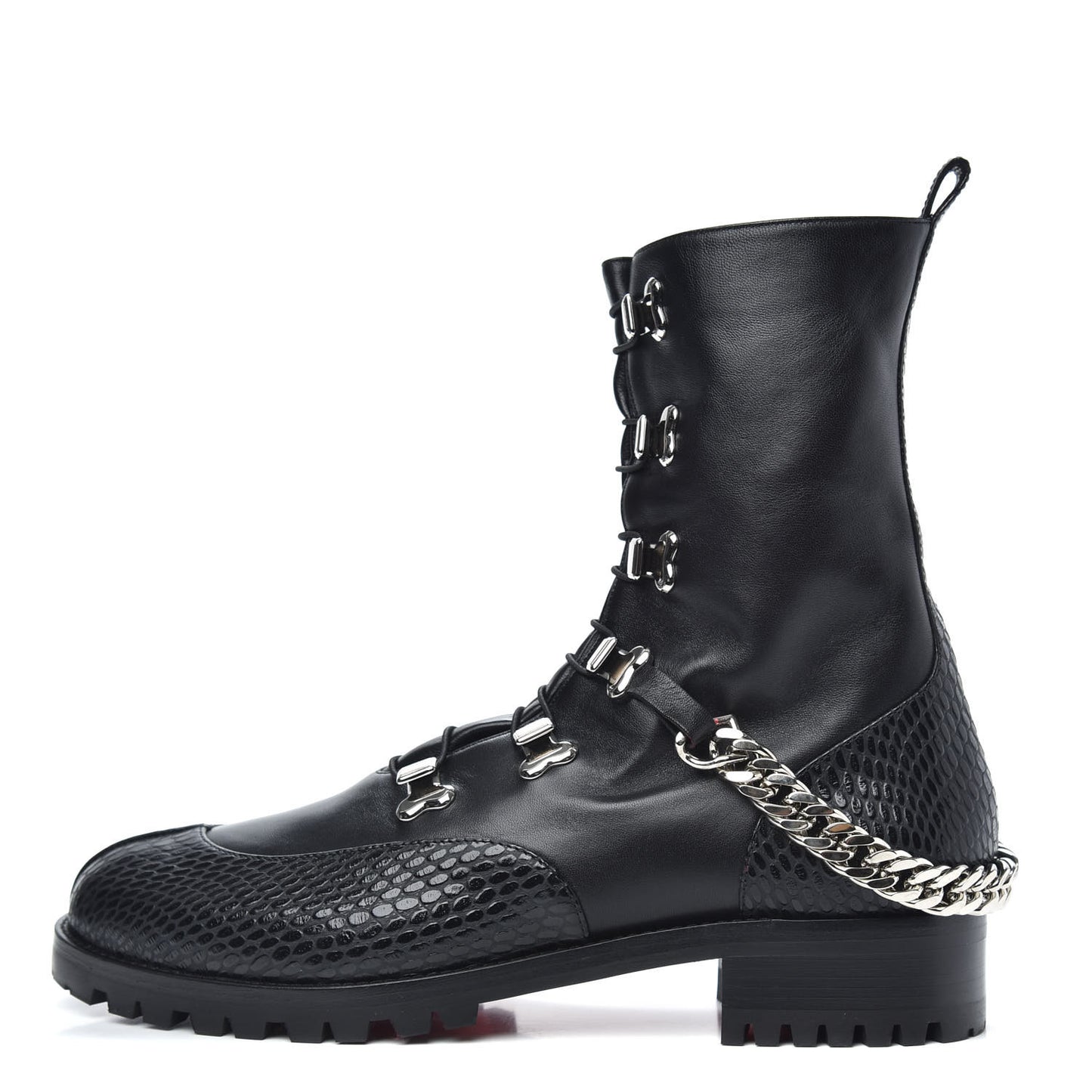 Calfskin Horse Guarda Flat Boot 40 Black