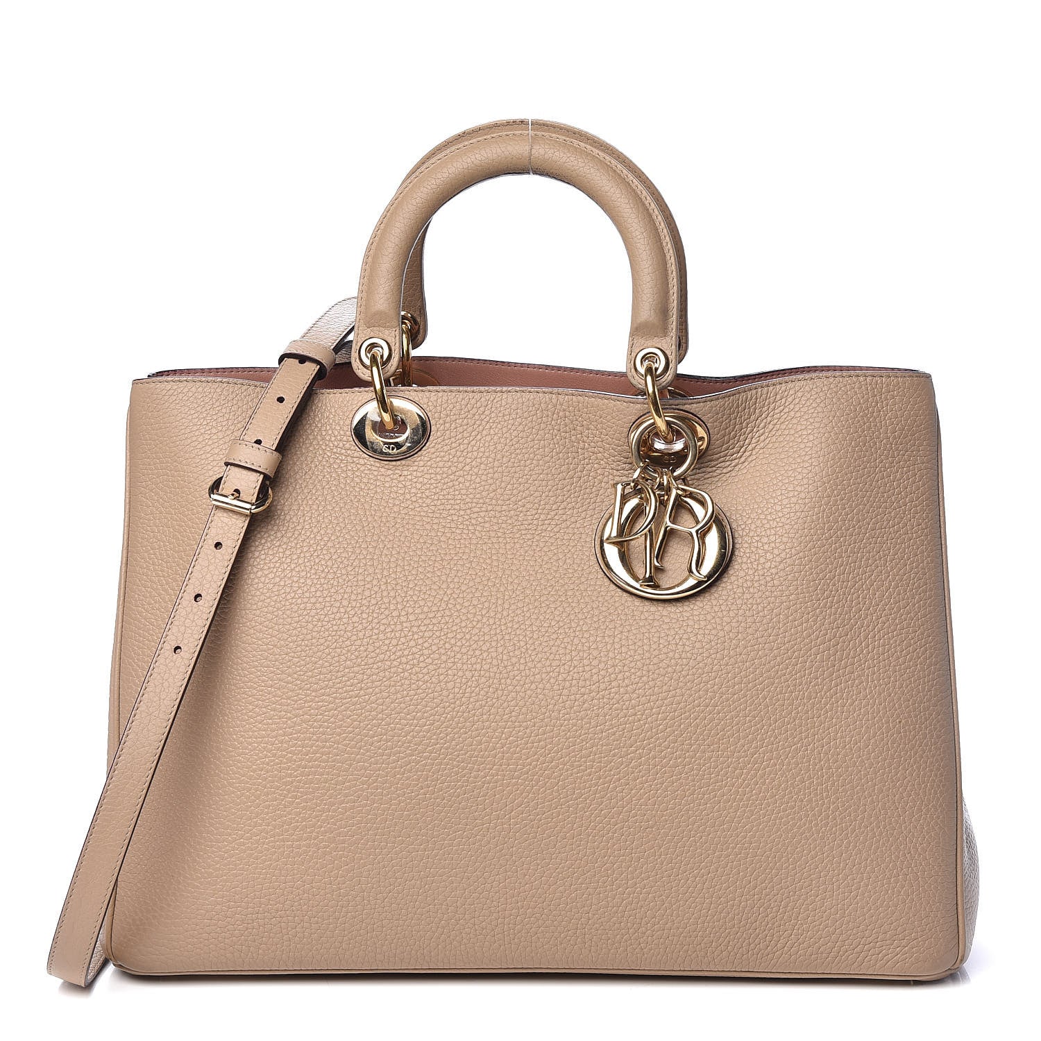 Christian Dior Bullcalf Large Diorissimo Tote Beige Petale 3 of 22