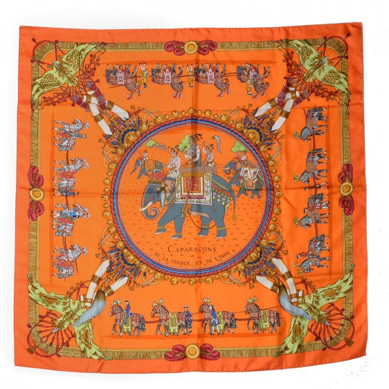 Hermes Silk Caparacons De La France Et De L'Inde Scarf 90 2 of 7
