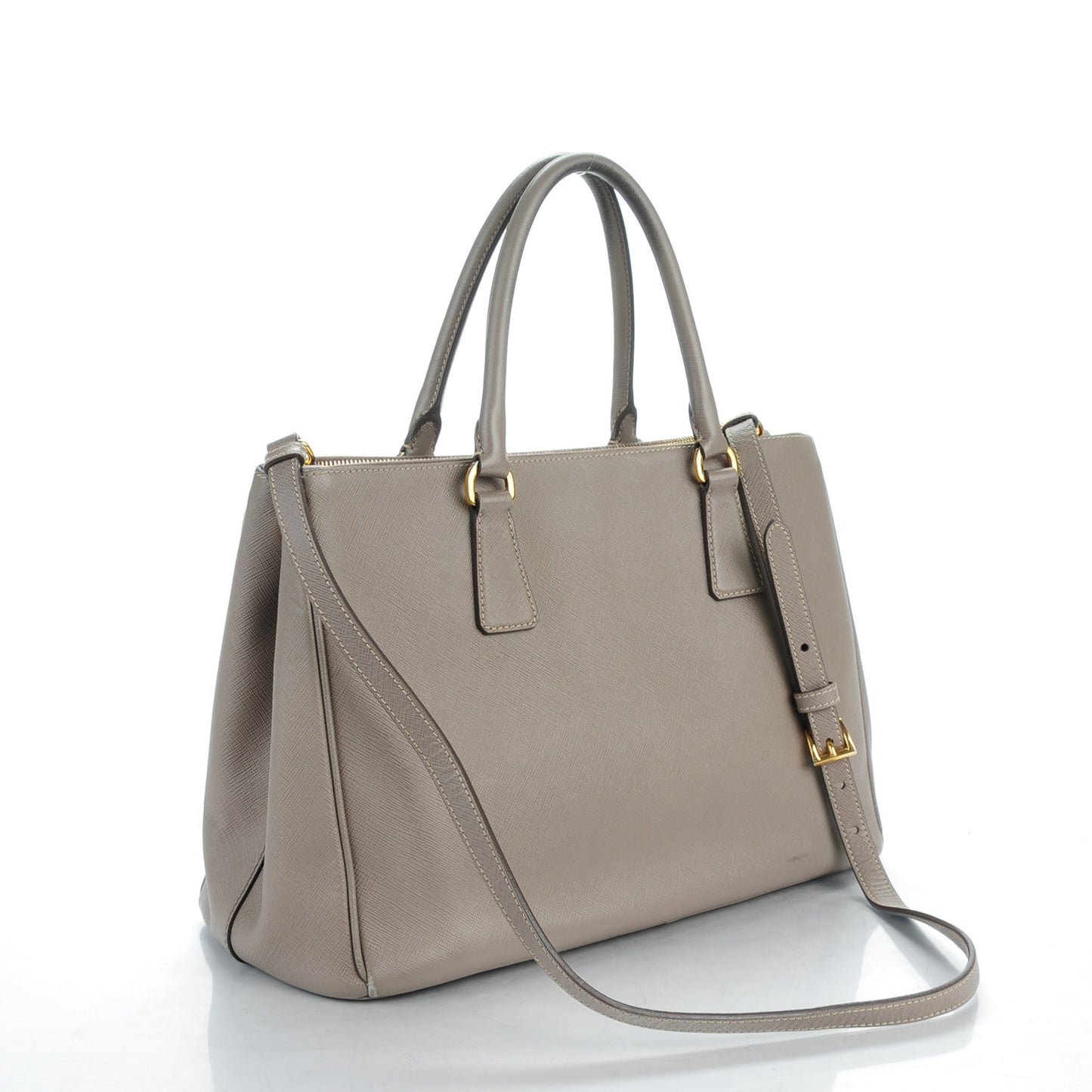 Saffiano Medium Galleria Double Zip Tote Argilla