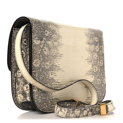 Celine Lizard Medium Classic Box Flap Bag Natural 3 of 11