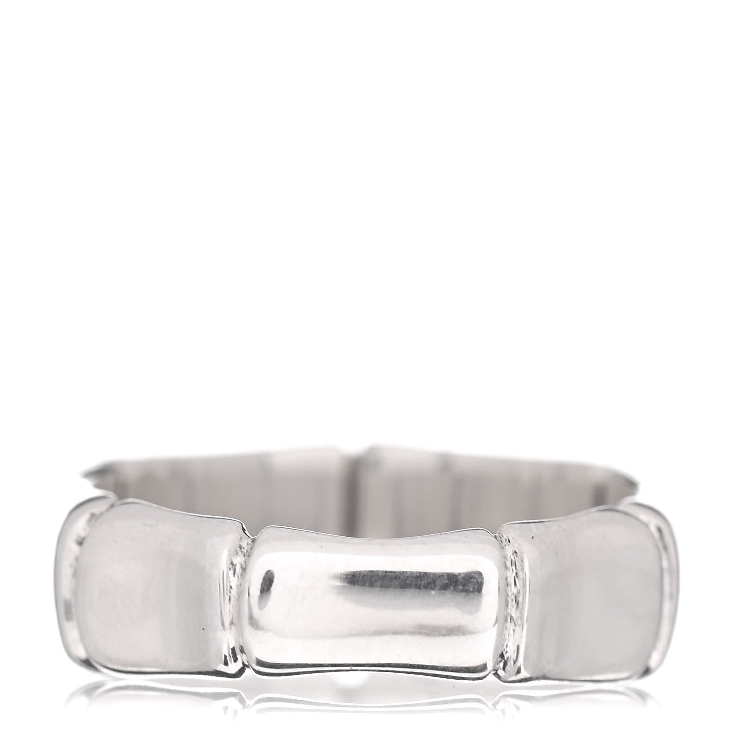 Gucci Sterling Silver Bamboo Band Ring 57 8 4 of 5
