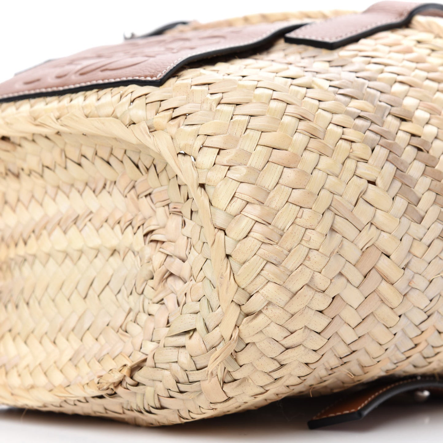 Raffia Basket Tote Bag Natural Tan