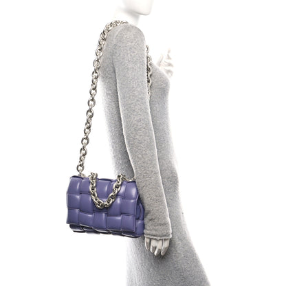 Bottega Veneta Lambskin Maxi Intreccio Padded Chain Cassette Crossbody Bag Lavender 2 of 14