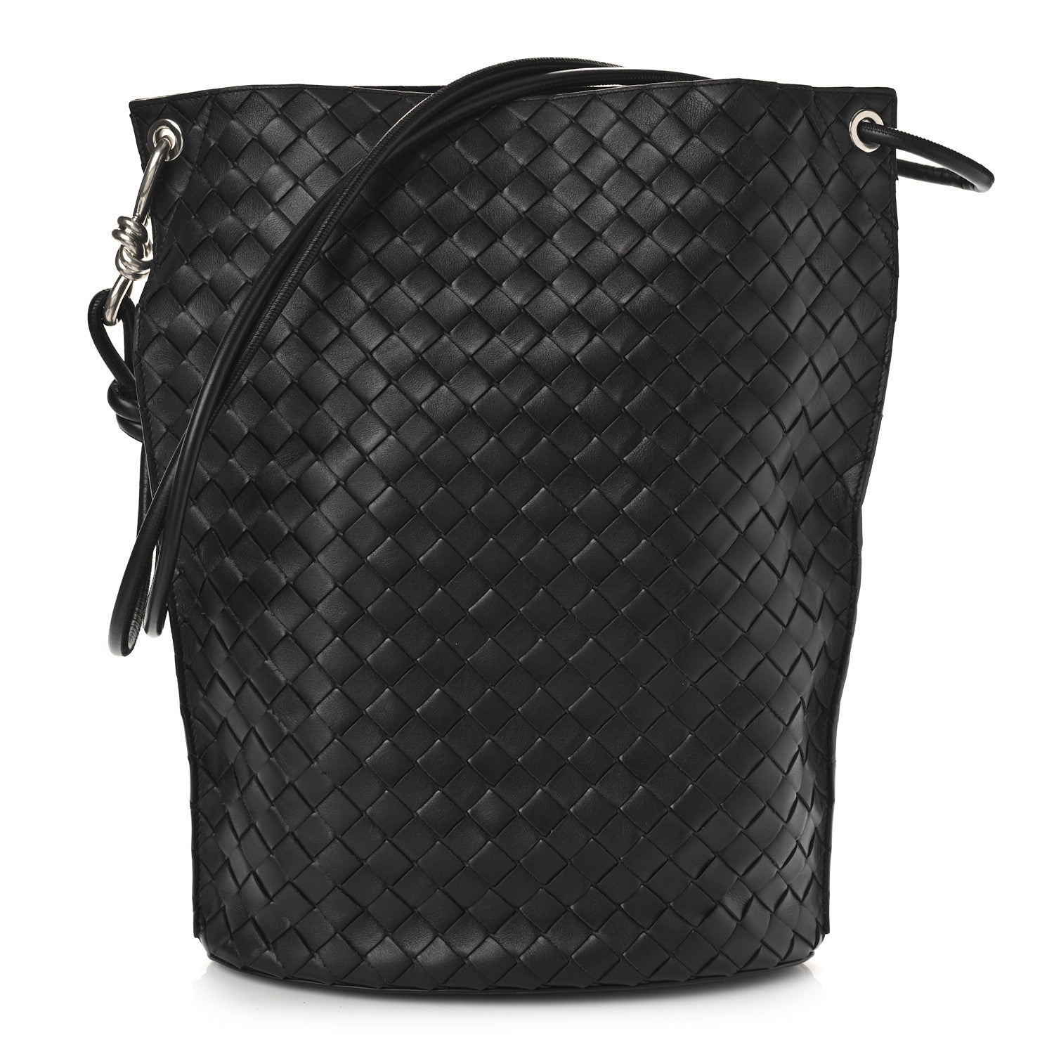 Bottega Veneta Nappa Intrecciato Medium Knot Bucket Bag Black 1 of 9