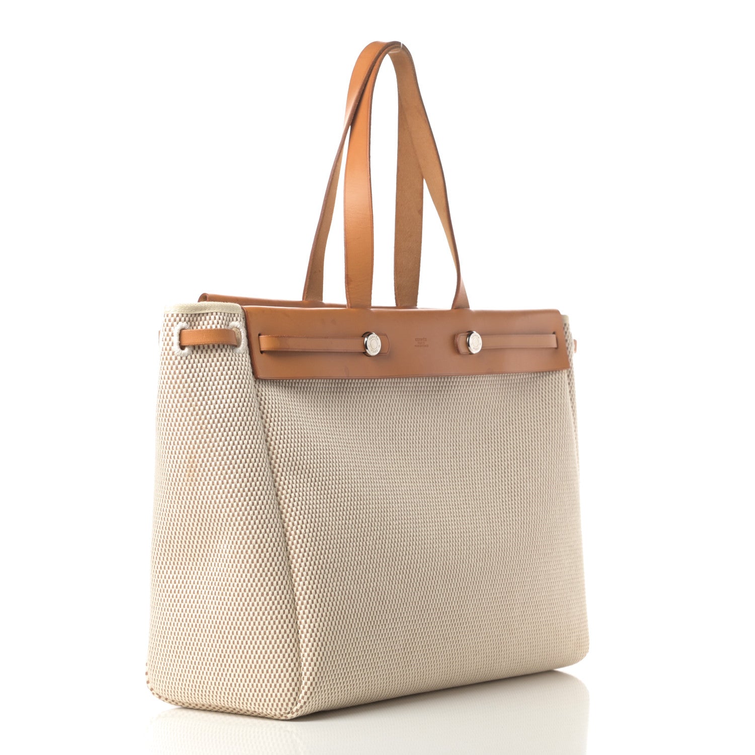 Hermes Toile Vache Hunter Herbag Cabas MM Natural 4 of 15