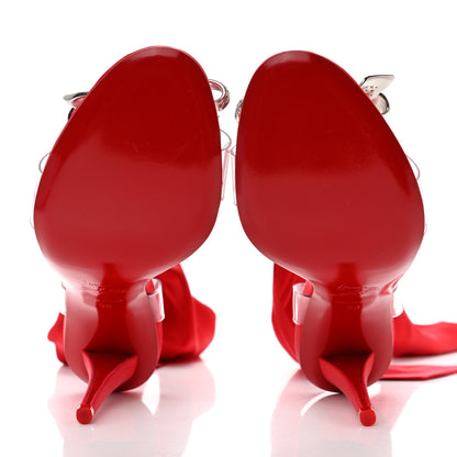 Christian Louboutin Satin Crystal PVC Astrinodo 100 Sandals 36 Lin Loubi 5 of 8