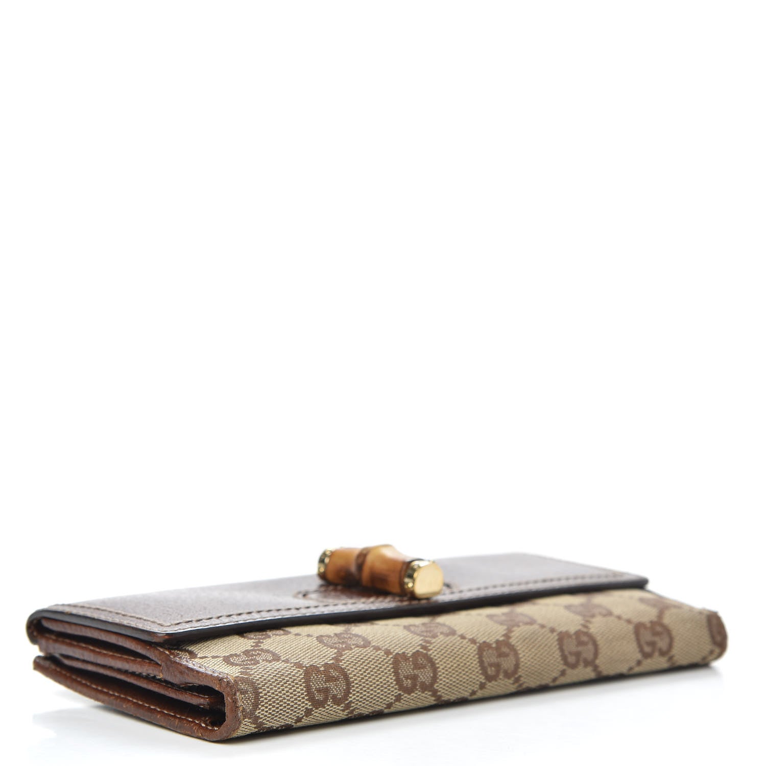 Gucci Monogram Bamboo Continental Wallet Brown 4 of 14