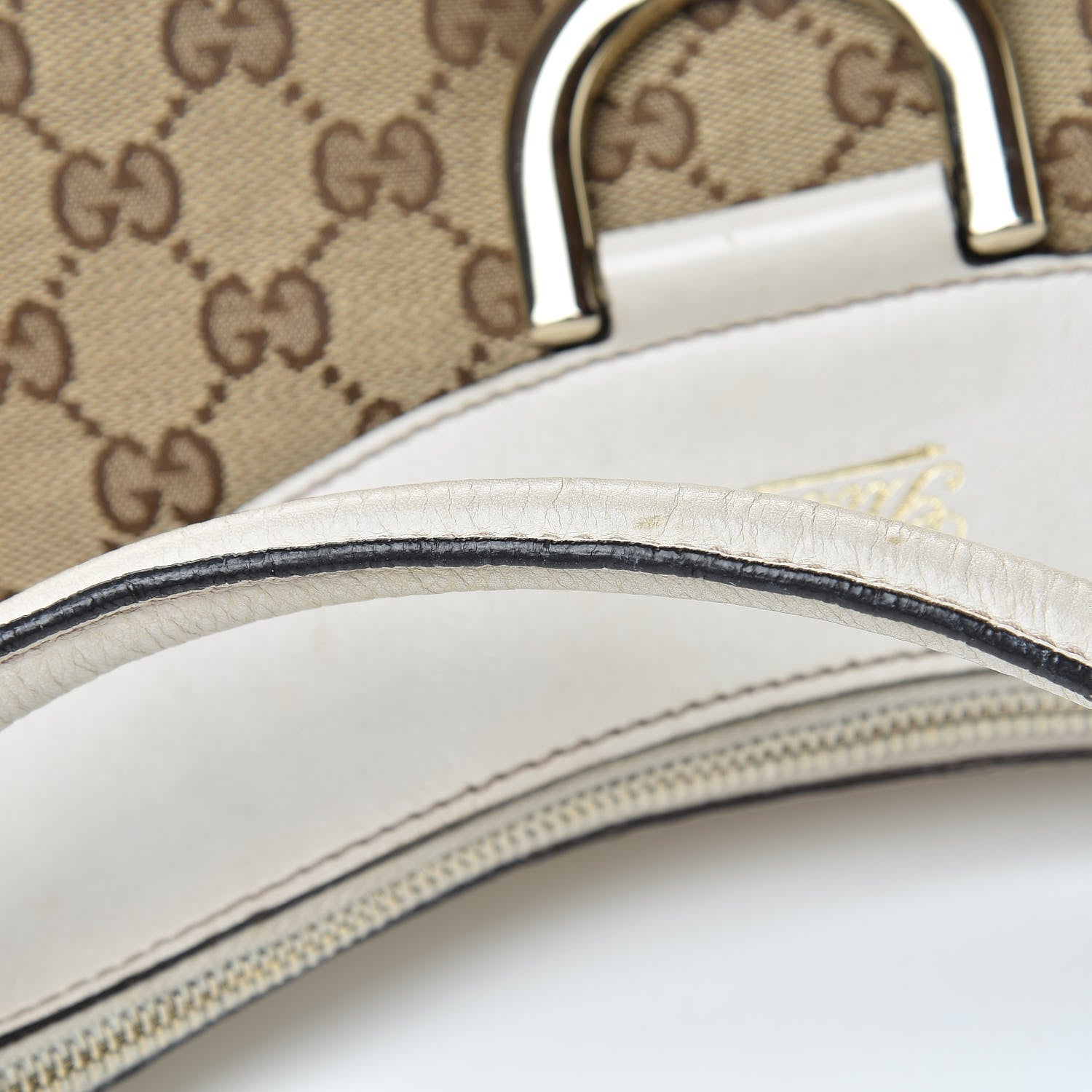 Gucci Monogram Large D Gold Hobo Off White 13 of 20
