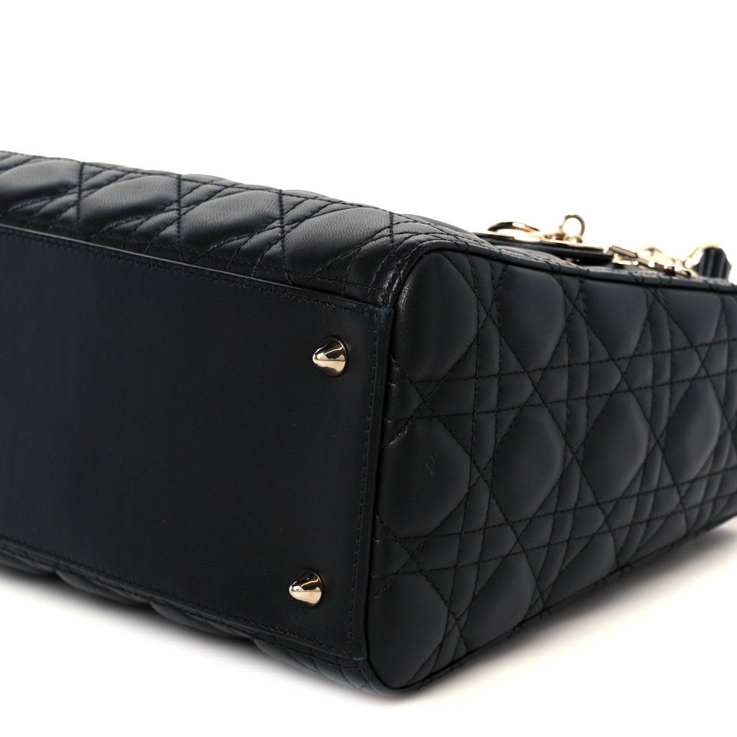 Christian Dior Lambskin Cannage Medium Lady Dior Black 10 of 10