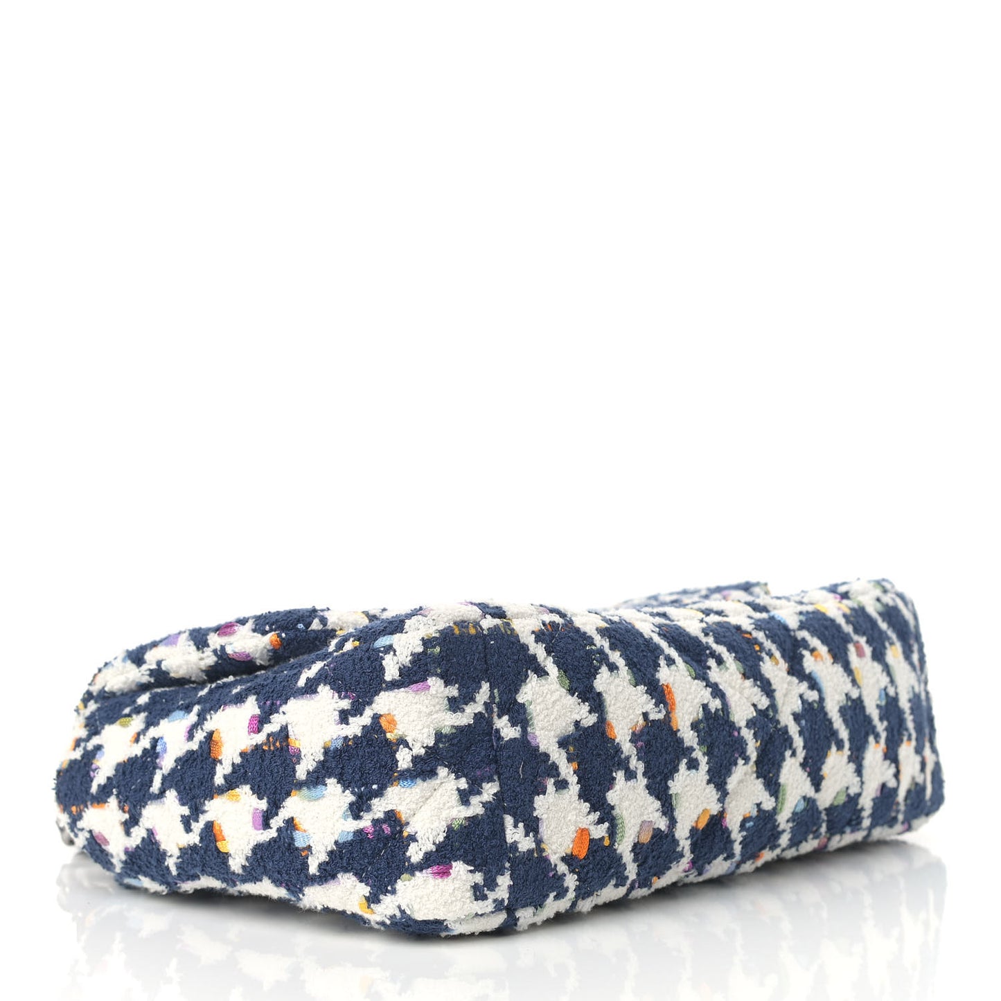 Tweed Quilted Medium Chanel 19 Flap Ecru Navy Blue Multicolor