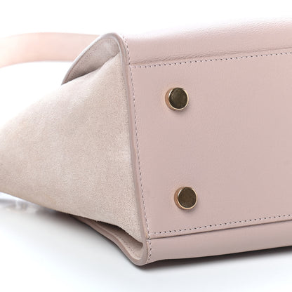 Saint Laurent Calfskin Suede Baby Monogram Downtown Cabas Light Pink 8 of 13