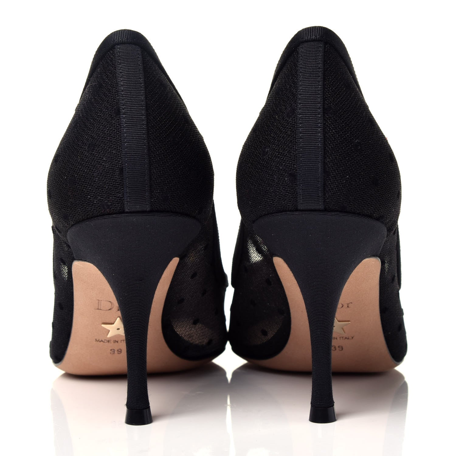 Christian Dior Grosgrain Plumetis Dior Blossom Pump 39 Black 6 of 13