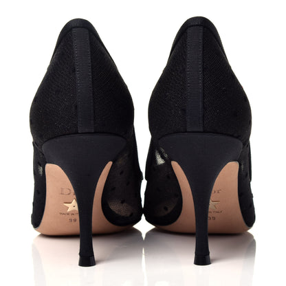 Christian Dior Grosgrain Plumetis Dior Blossom Pump 39 Black 6 of 13