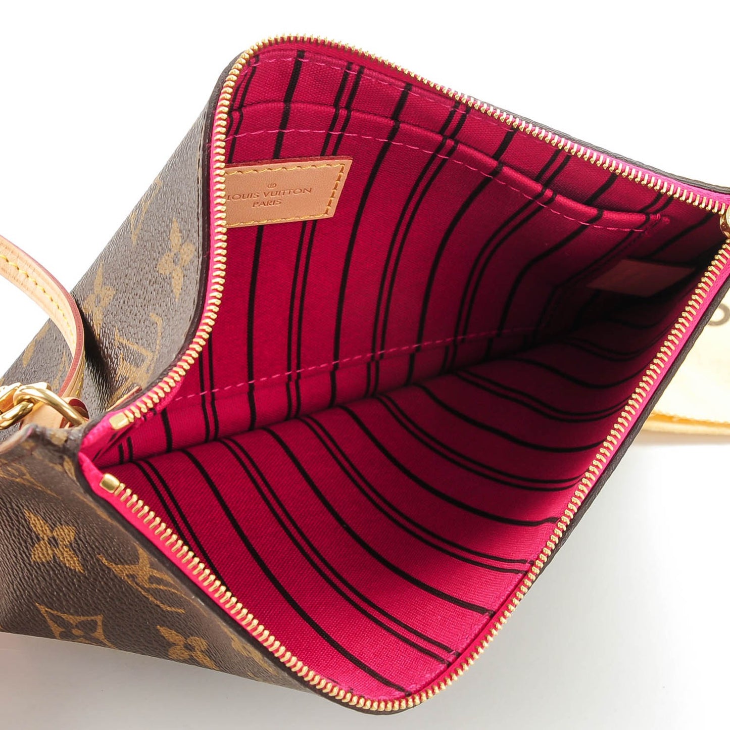 Monogram Neverfull MM GM Pochette Fuchsia